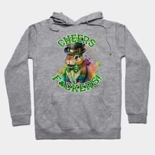 Cheers F ckers Leprechaun Bunny Hoodie